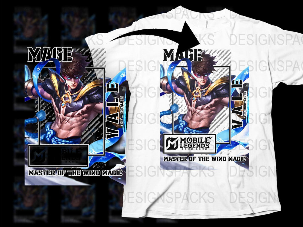 Mobile Legends T-Shirt, Mage Master of the Wind, Gaming Graphic Tee, Unique Gamer Gift