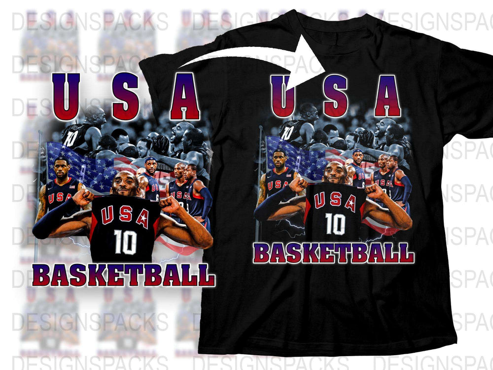 USA Basketball T-Shirt, Team USA Graphic Tee, Patriotic Sports Apparel, Men's Athletic Shirt