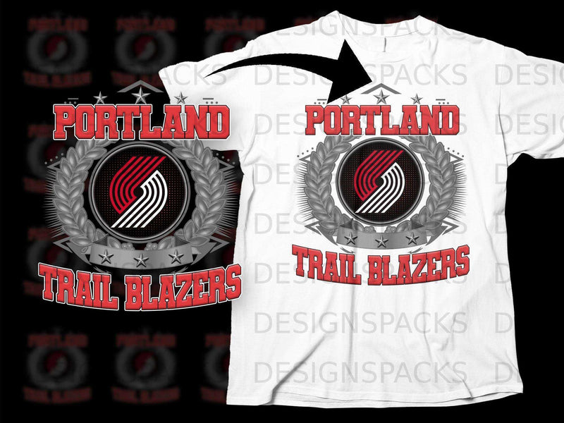 Portland Trail Blazers Logo T-Shirt Basketball Fan Apparel