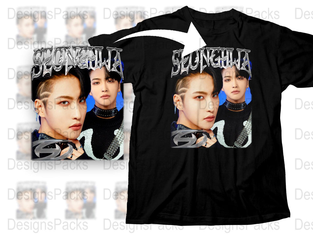 Trendy Graphic T-Shirt with Stylish Portrait Design, Fashion Streetwear, Unisex Black Tee