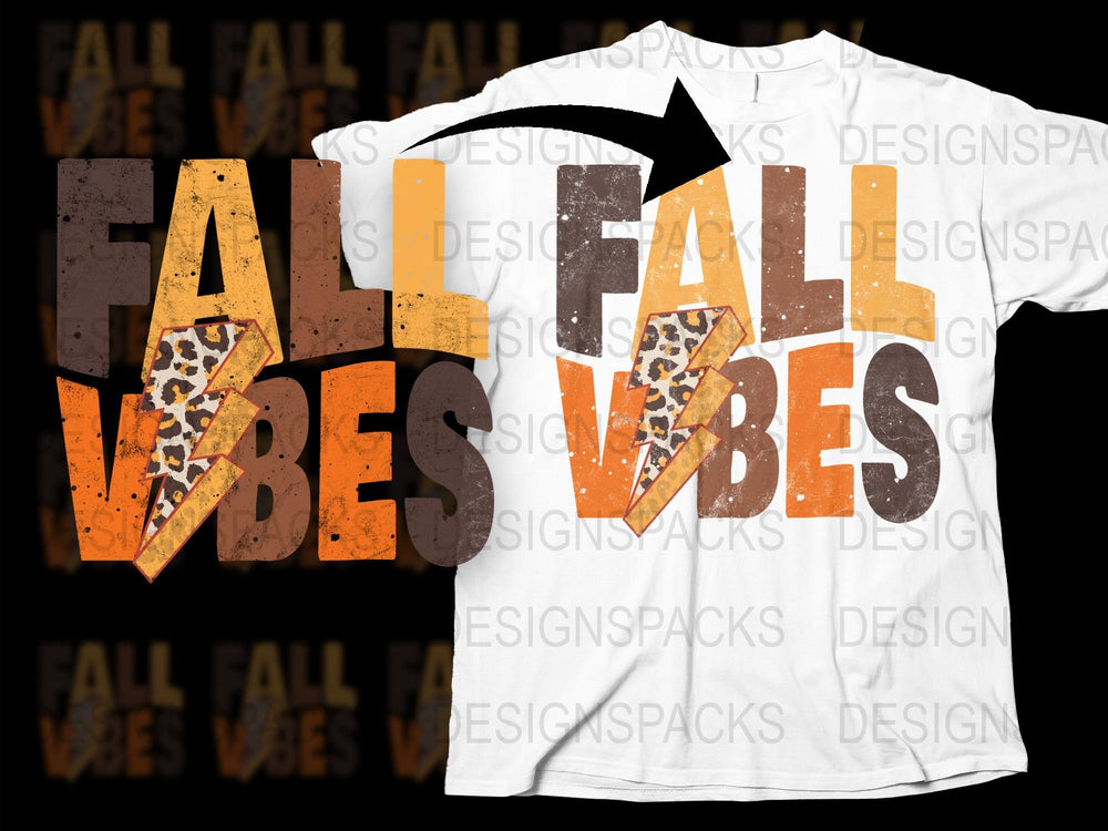 Fall Vibes T-Shirt Autumn Colors Rustic Design Fashionable Casual Wear Unisex Tee