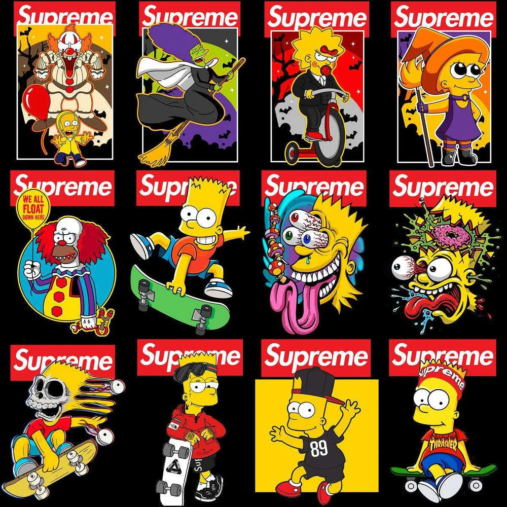 17 Brand Cartoons Simpsons Designs Bundle PNG
