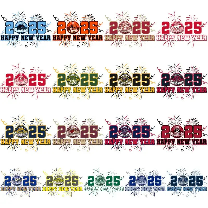 17 Canada Football Teams 2025 New Years Designs Bundle PNG