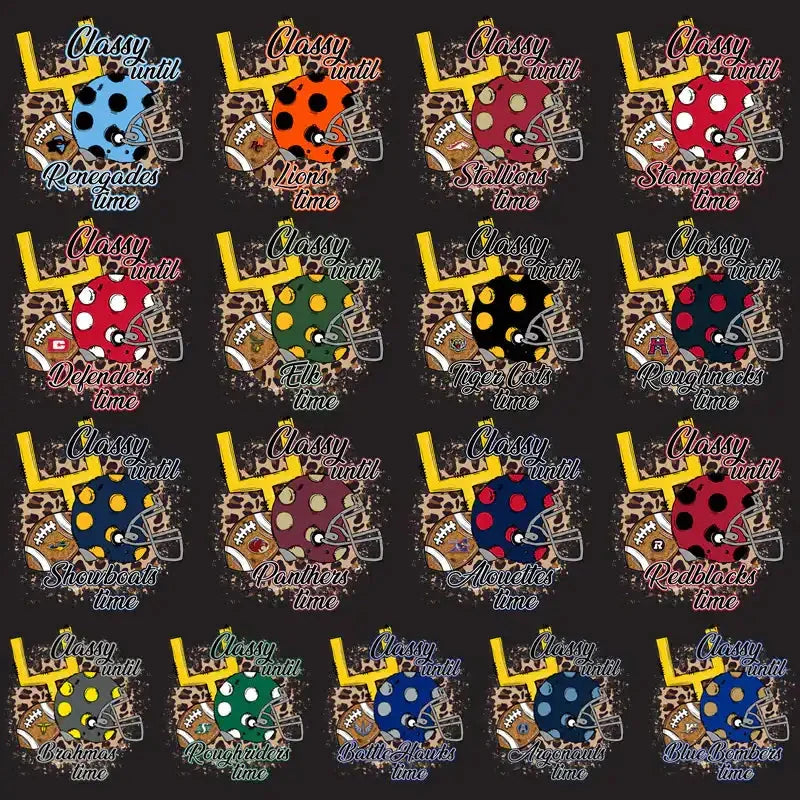 17 Canada Football Teams Classy Until Designs Bundle PNG