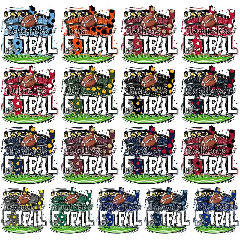 17 Canada Football Teams Retro Football Designs Bundle PNG