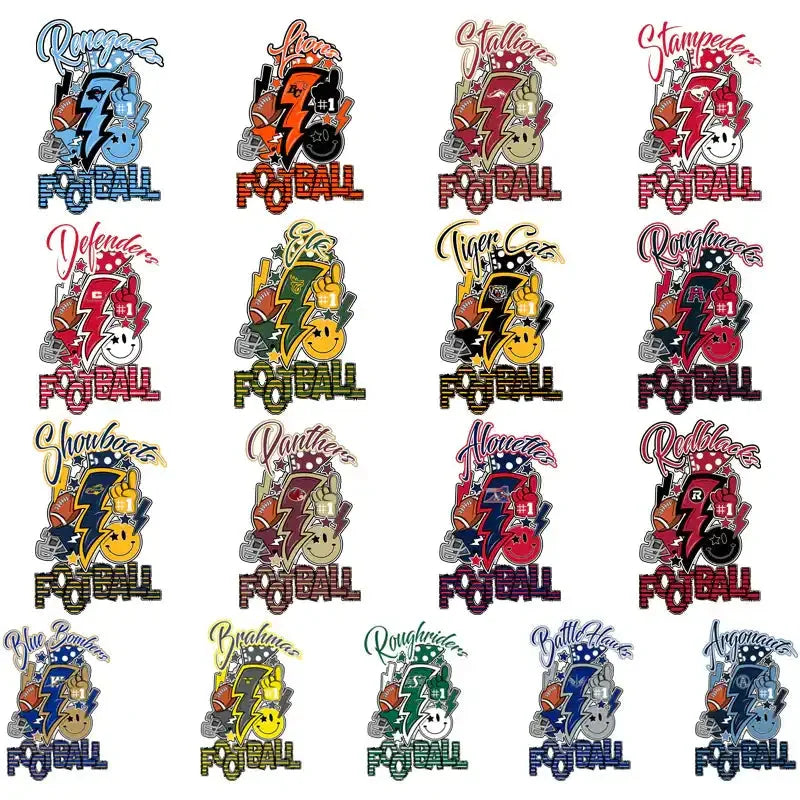 17 Canada Football Teams Team Bolt Designs Bundle PNG