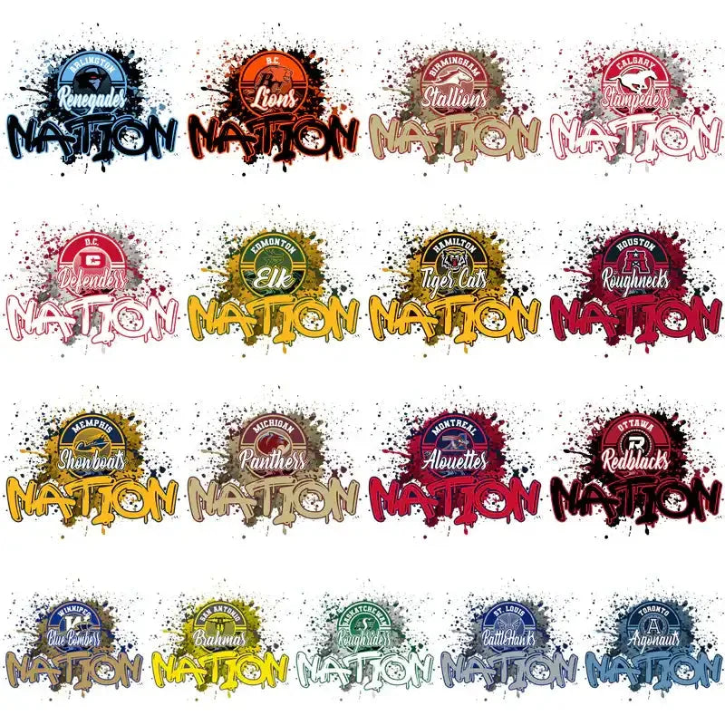 17 Canada Football Teams Team Nation Designs Bundle PNG