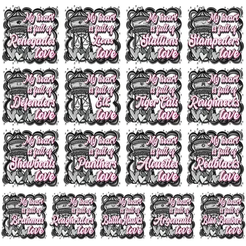 17 Canada Football Teams Team Tower Designs Bundle PNG