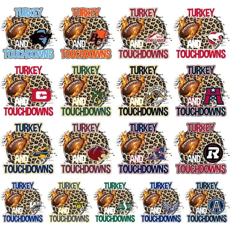 17 Canada Football Teams Turkey Designs Bundle PNG