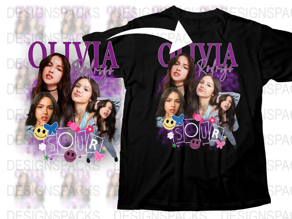 Olivia Birthday T-Shirt, Custom Pop Star Theme Party Tee, Sour Album Inspired, Personalized Gift for Her
