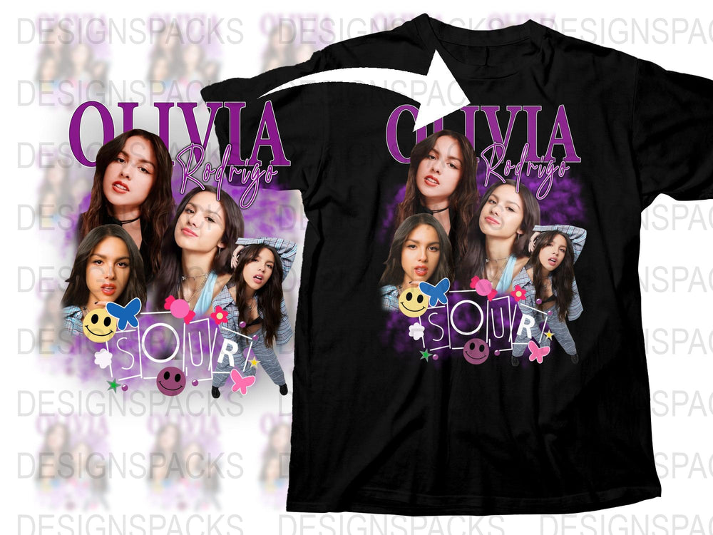 Olivia Birthday T-Shirt, Custom Pop Star Theme Party Tee, Sour Album Inspired, Personalized Gift for Her