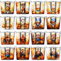 Load image into Gallery viewer, 172 Autumn Cartoon Halloween Tumbler Wrap Bundle Jpg

