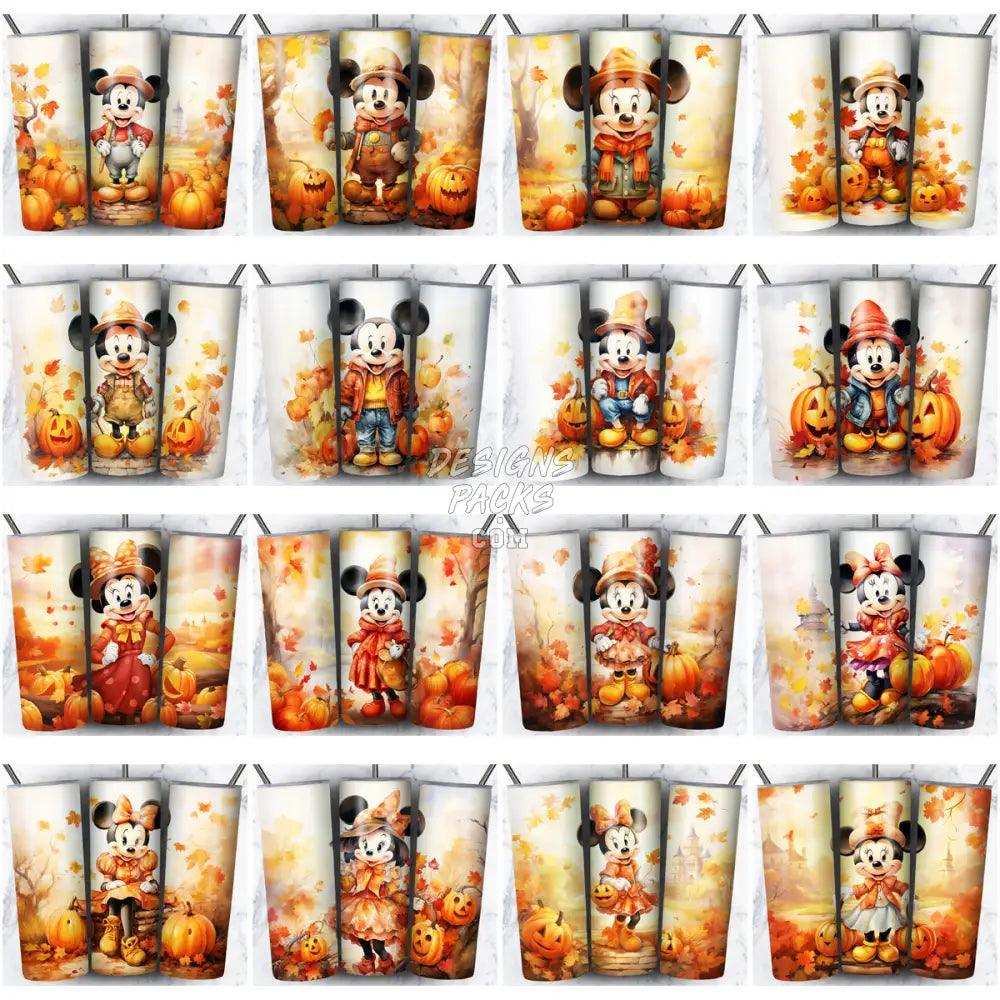 172 Autumn Cartoon Halloween Tumbler Wrap Bundle Jpg
