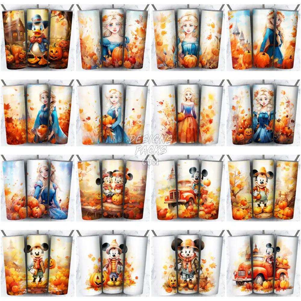 172 Autumn Cartoon Halloween Tumbler Wrap Bundle Jpg