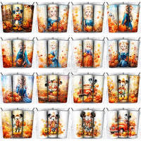 Load image into Gallery viewer, 172 Autumn Cartoon Halloween Tumbler Wrap Bundle Jpg
