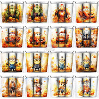Load image into Gallery viewer, 172 Autumn Cartoon Halloween Tumbler Wrap Bundle Jpg
