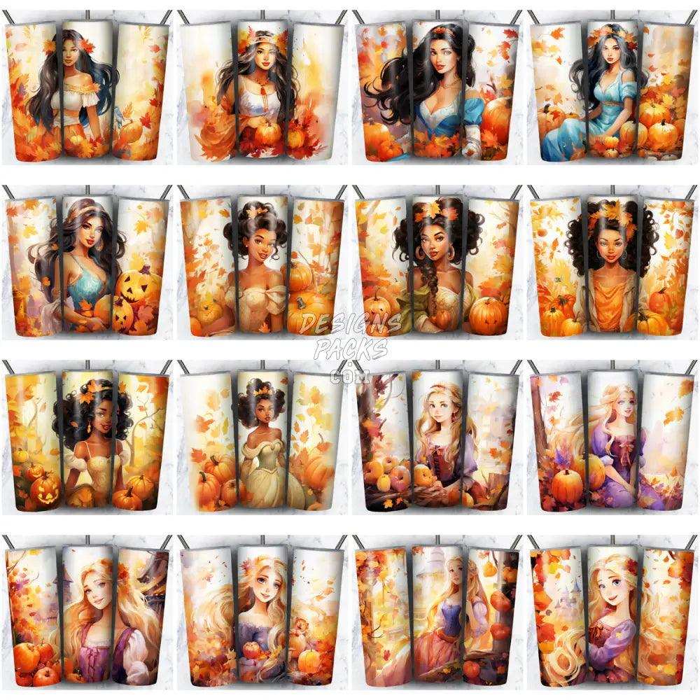 172 Autumn Cartoon Halloween Tumbler Wrap Bundle Jpg