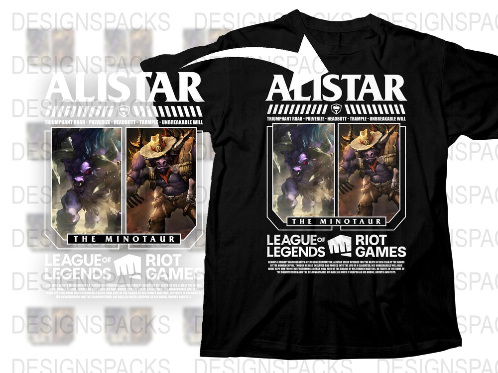 League of Legends Allstar T-Shirt, The Minotaur Graphic Tee, Gaming Apparel, Riot Games Merchandise
