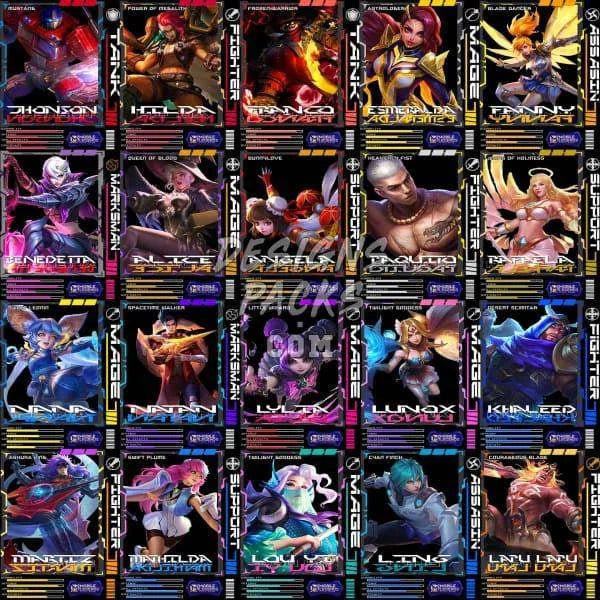 174 Mobile Legends Gaming Designs Bundle PNG