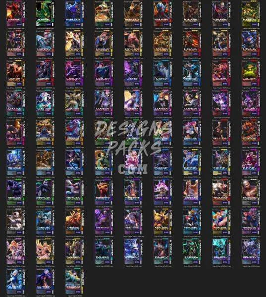174 Mobile Legends Gaming Designs Bundle PNG