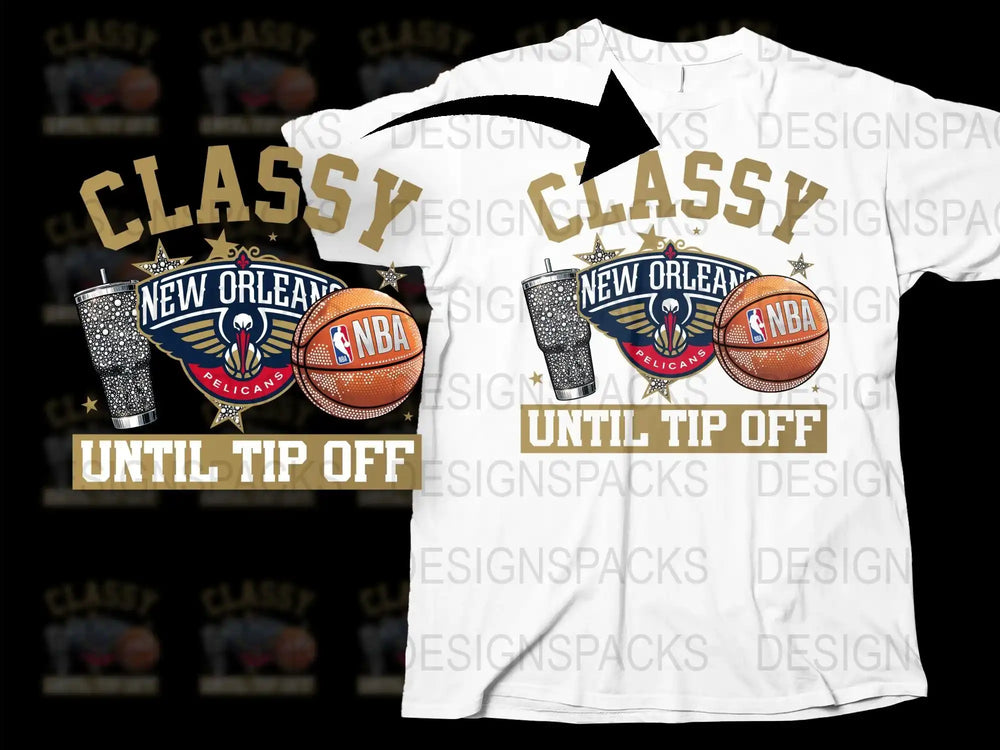 New Orleans Basketball T-Shirt, Classy NBA Fan Apparel, Until Tip Off Graphic Tee
