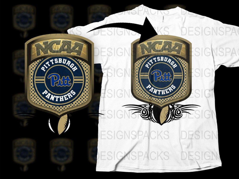 NCAA Pittsburgh Panthers Logo T-Shirt, College Sports Team Fan Apparel, Graphic Tee