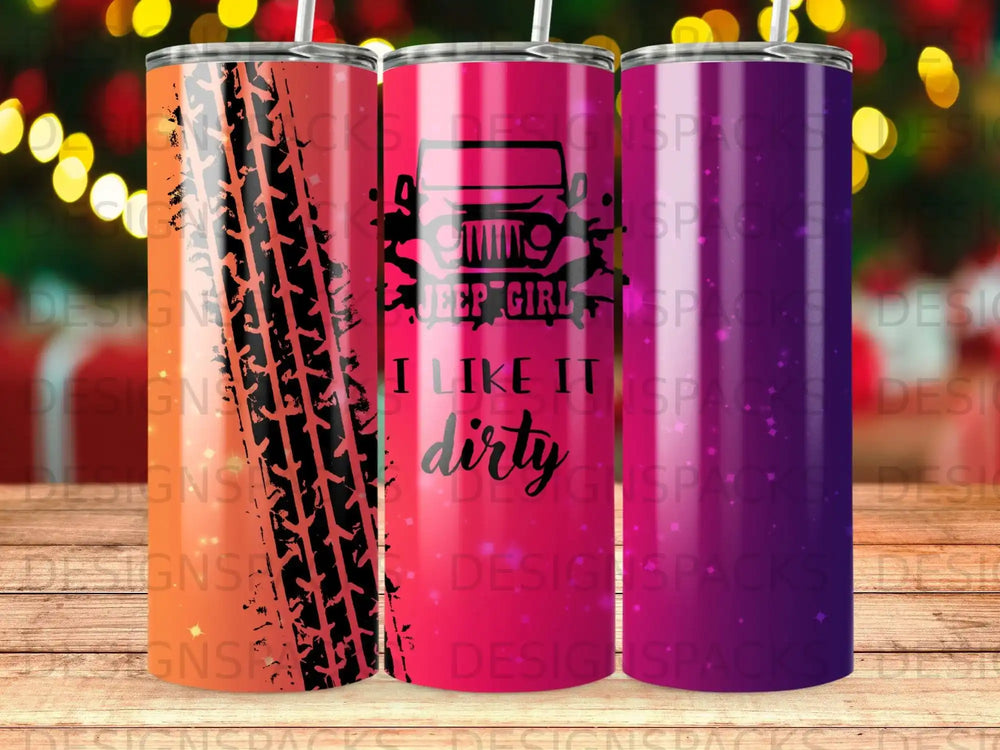 JEEP GIRL I LIKE IT dirty tire track gradient sparkle product type