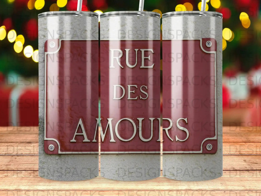 RUE DES AMOURS French Street Sign Holiday Glow Aesthetic product type