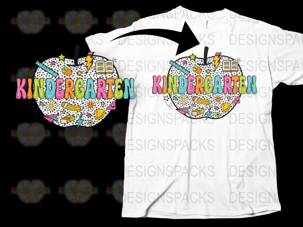 Colorful Kindergarten T-Shirt, Cute School Tee, First Day of School, Kids Graphic Shirt, Fun Elementary Top, Boys Girls