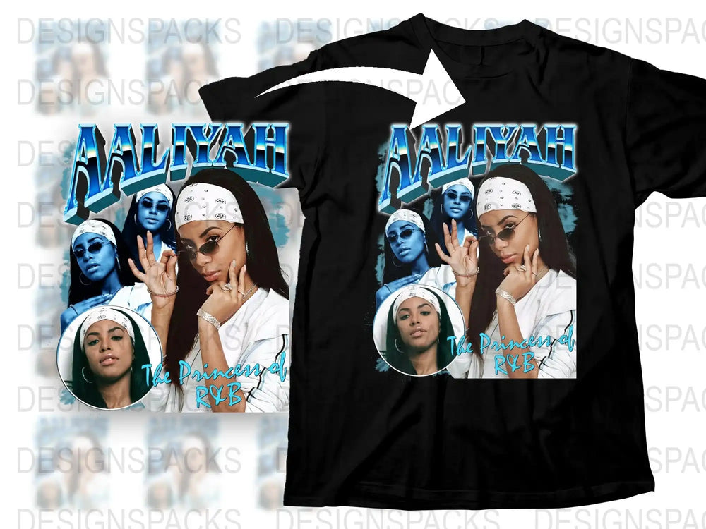 Vintage Aaliyah T-Shirt, 90s Hip Hop Fashion, Retro RandB Princess Graphic Tee, Urban Streetwear, Unisex Clothing, Music Fan Gift Idea