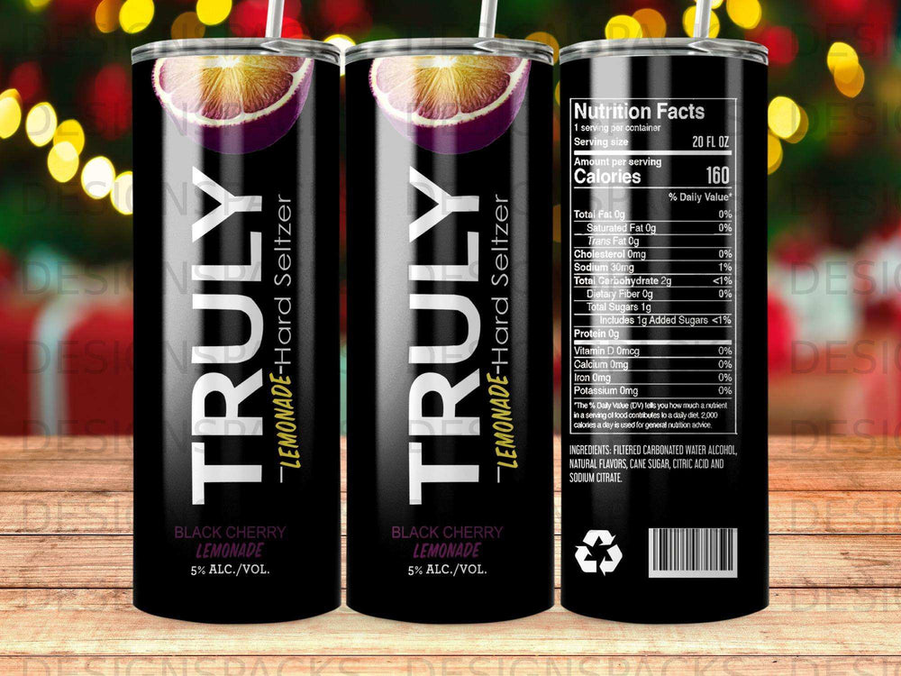 Truly Lemonade Hard Seltzer, Black Cherry Lemonade flavor, 100 calorie can.