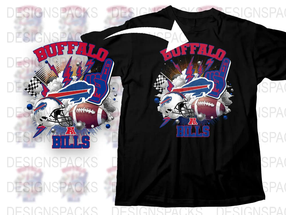 Buffalo Bills Fan T-Shirt, Football Team Graphic Tee, Sports Apparel, Casual Wear