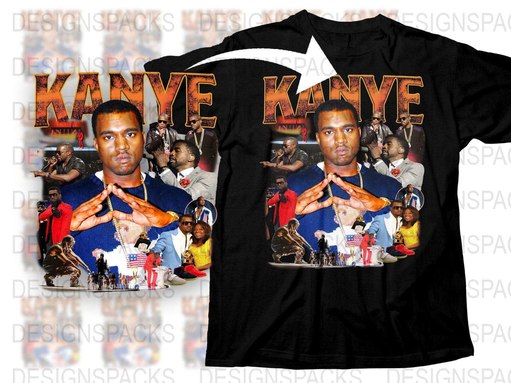 Kanye West Inspired Graphic T-Shirt, Vintage Style Hip-Hop Artist Tee, Unisex Music Merchandise