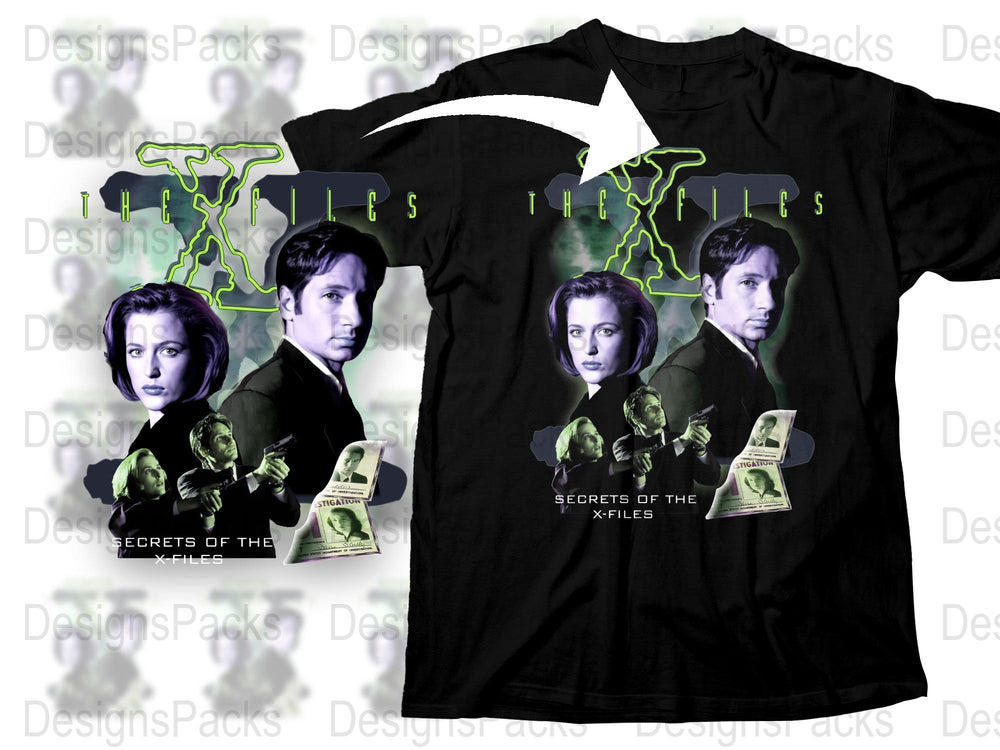 The X-Files Vintage T-Shirt, Classic Sci-Fi Series, Mulder and Scully Graphic Tee, Unisex Fan Apparel