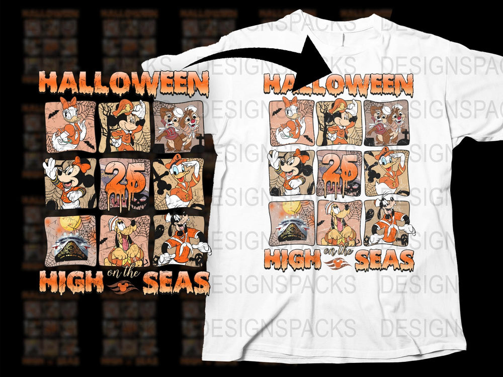 Halloween Pirate Theme Cartoon Fox T-Shirt, Funny Animal Graphic Tee, Unisex Casual Halloween Apparel