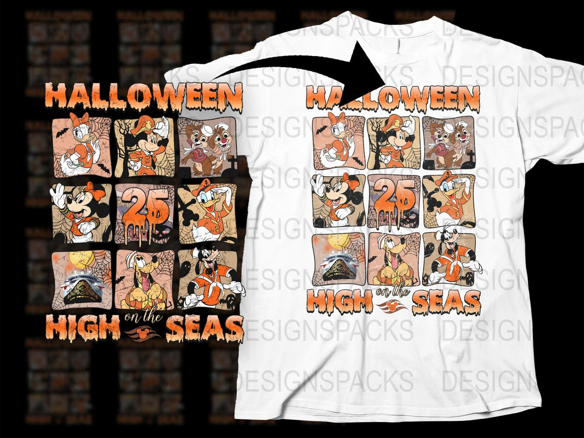 Halloween Pirate Theme Cartoon Fox T-Shirt, Funny Animal Graphic Tee, Unisex Casual Halloween Apparel