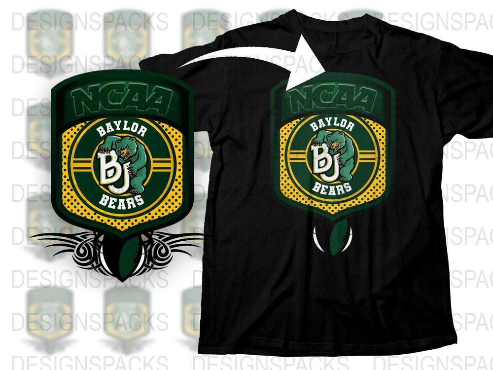 Baylor Bears NCAA Logo Black T-Shirt, College Sports Apparel, Fan Gear, Unisex Graphic Tee
