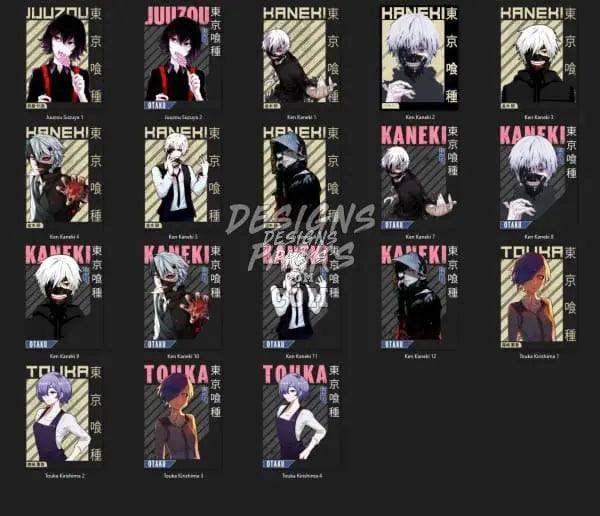 18 Anime Designs Bundle PNG designspacks