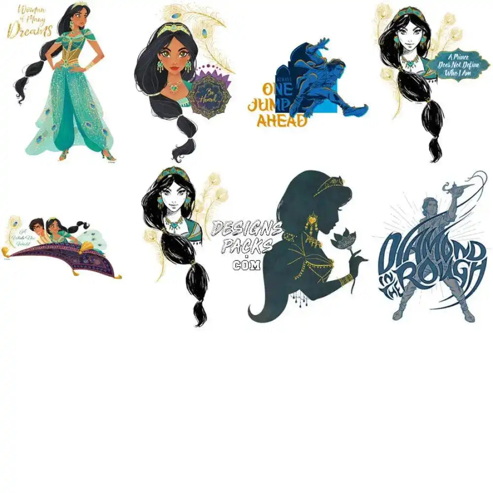 18 Alladin Cartoon Movie Designs Bundle Png