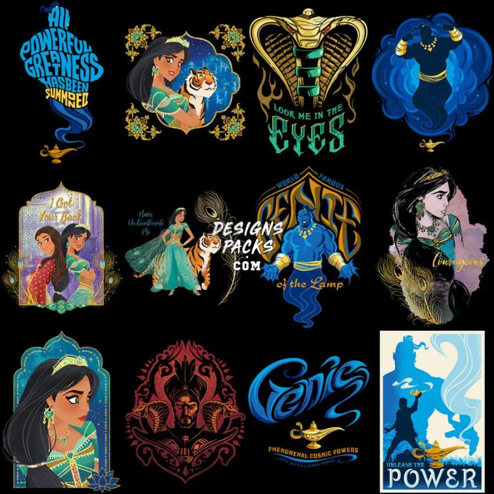 18 Alladin Cartoon Movie Designs Bundle Png