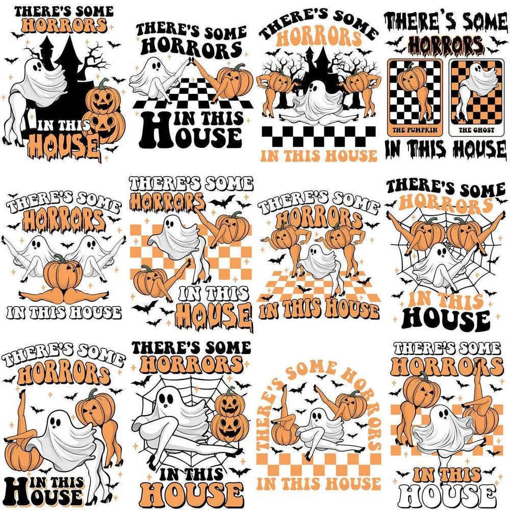 18 Halloween Horror in This House Designs Bundle PNG