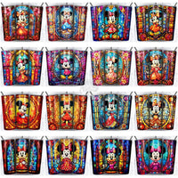 Load image into Gallery viewer, 180 Cartoon Stained Glass Tumbler Wrap Bundle Jpg
