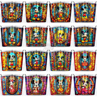 Load image into Gallery viewer, 180 Cartoon Stained Glass Tumbler Wrap Bundle Jpg
