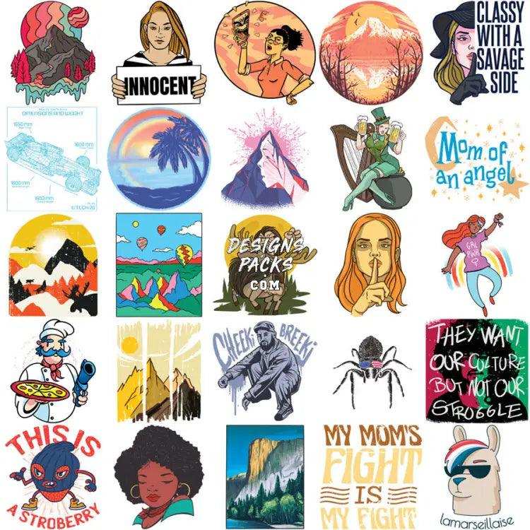 180 Mixed Designs Bundle Png