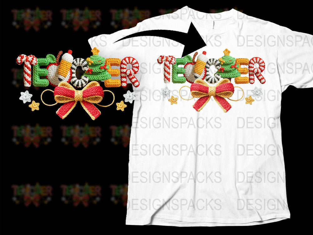 Christmas Candy Cane Graphic T-Shirt, Festive Holiday All Over Print Tee, Unisex Winter Apparel