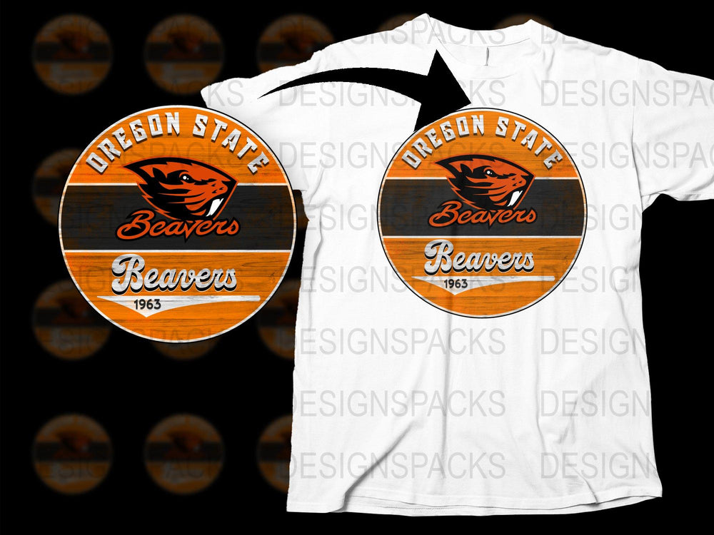 Oregon State Beavers 1963 Logo T-Shirt, College Sports Team Fan Apparel