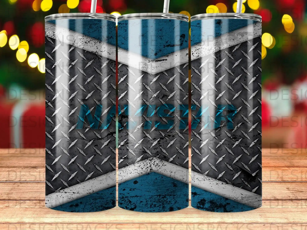 Blue White Flag Diamond Plate Warrior Tumbler product type