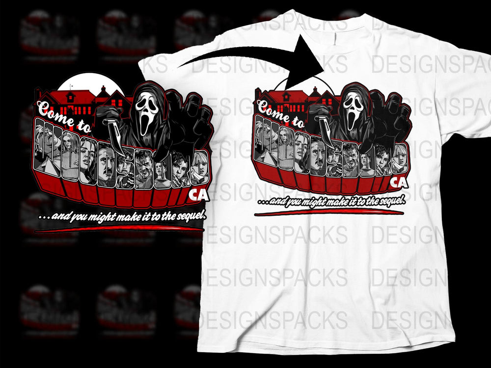Unique Horror Movie Themed T-Shirt, Scary Character Bus Design, Unisex Graphic Tee, Collector's Edition
