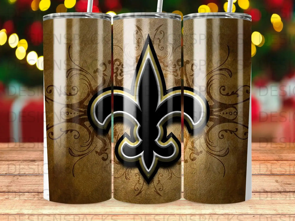 New Orleans Saints Emblem Gold Brown Tumbler product type