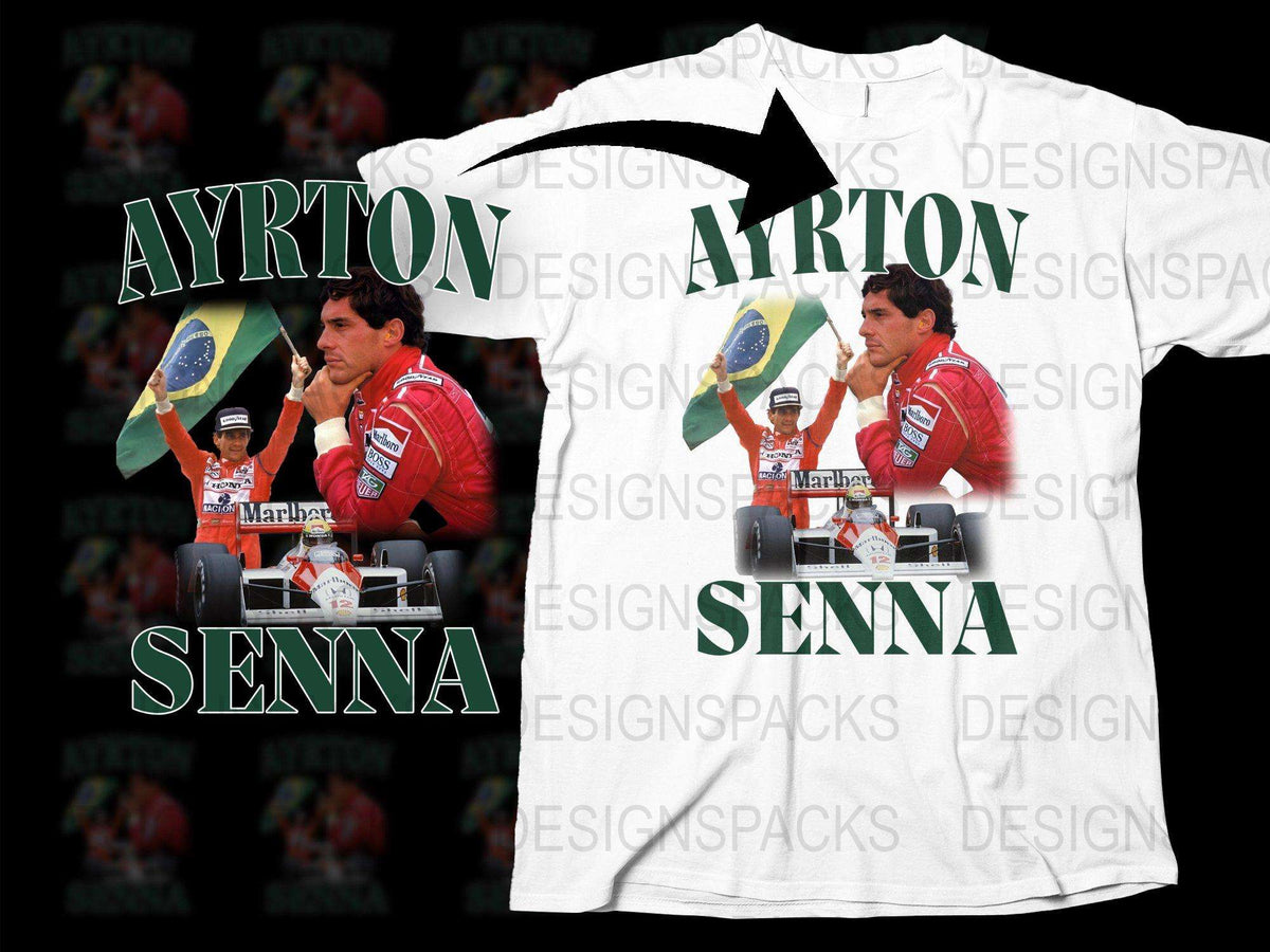 Ayrton Senna Vintage T-Shirt, Formula One Racing Legend Tee, Retro Graphic Sports Top, Motorsport Memorabilia, Unisex F1 Shirt